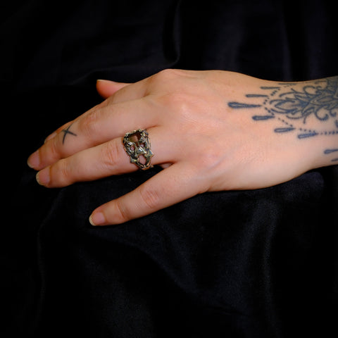 Vireign - tourmaline & silver ring