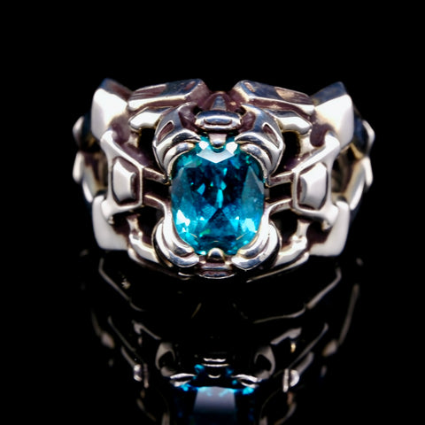 Vireign - YAG garnet & silver ring