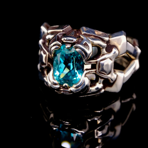 Vireign - YAG garnet & silver ring