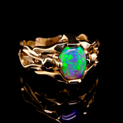 'Neotecra' - opal & gold ring