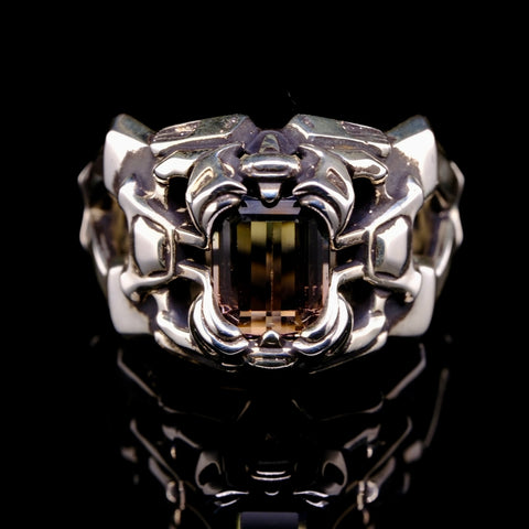 Vireign - tourmaline & silver ring