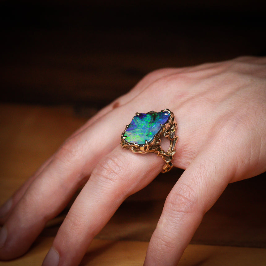 ‘Coral Reef’ 🪸 boulder opal ring