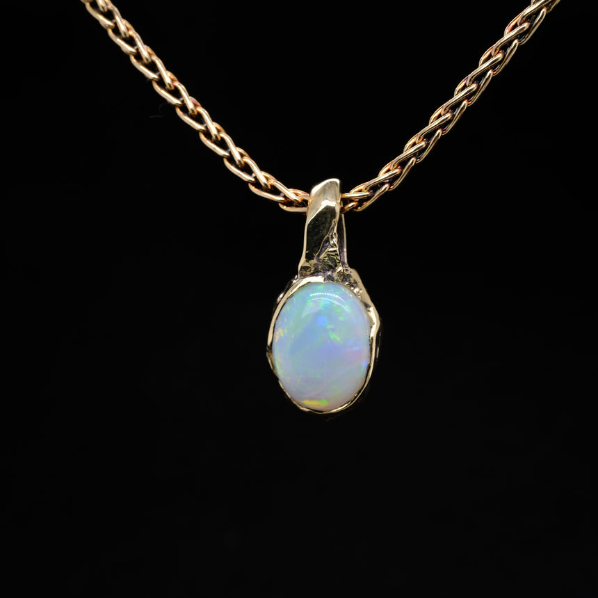 Erosion opal pendant