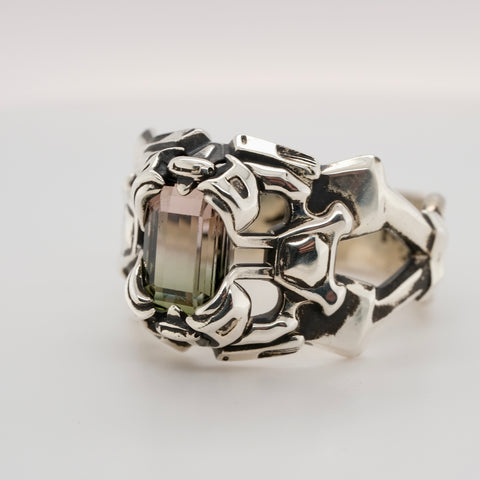 Vireign - tourmaline & silver ring