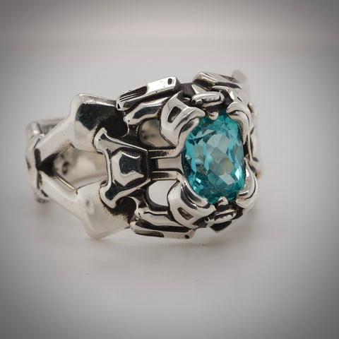 Vireign - YAG garnet & silver ring