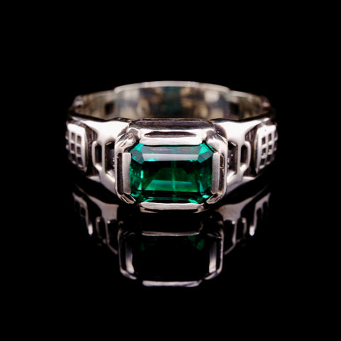 Nexulon - Emerald & silver ring
