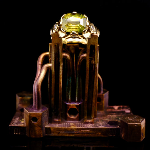'Glynth' - sapphire & gold ring