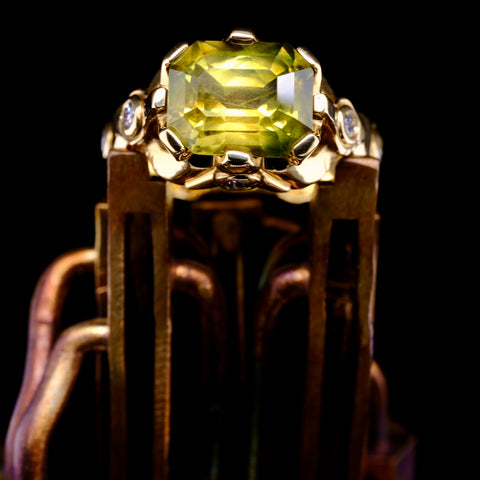 'Glynth' - sapphire & gold ring