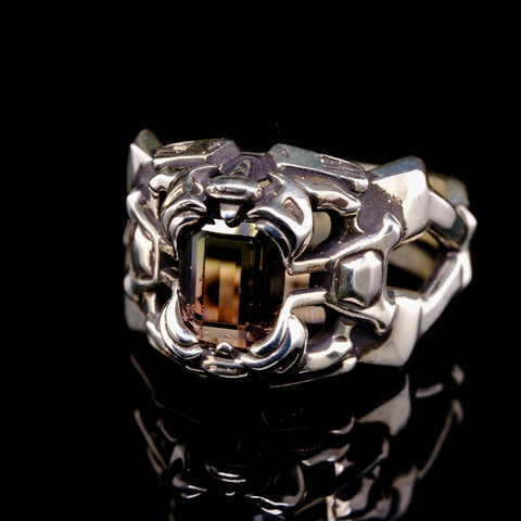 Vireign - tourmaline & silver ring