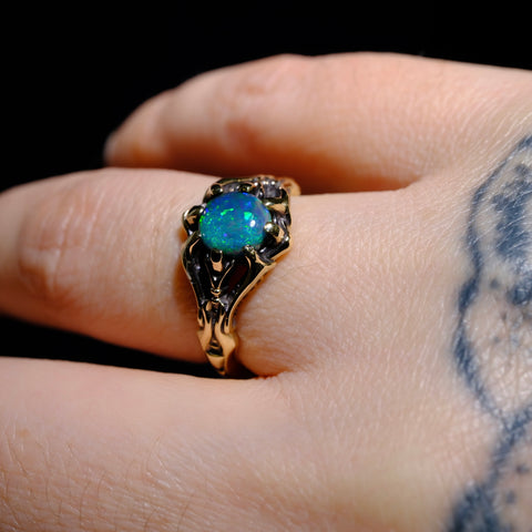 'Aetheris' - opal & gold ring