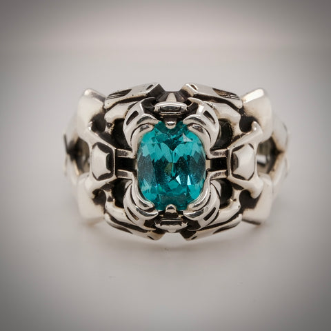 Vireign - YAG garnet & silver ring