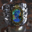 Boulder opal ‘Cyberpunk’ Earthset design