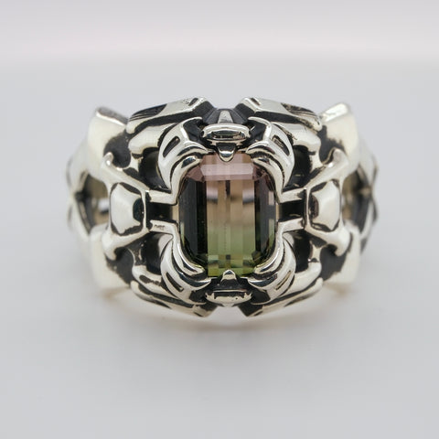Vireign - tourmaline & silver ring