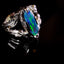 ‘Cyberpunk’ #2 Black opal & platinum ring
