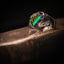 Electric Stripe ‘Erosion’ boulder opal ring