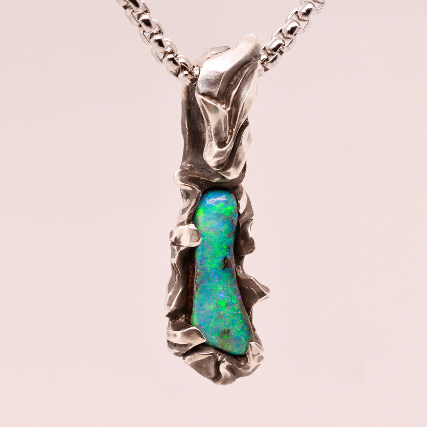 ‘Wild Style’ 3.25ct boulder opal pendant
