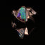 Boulder opal and silver ring