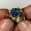White, Yellow, Blue & Green opal ring