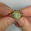 Lightning Ridge crystal opal ‘Earthset’ ring