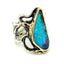 Boulder opal, gold & silver ring