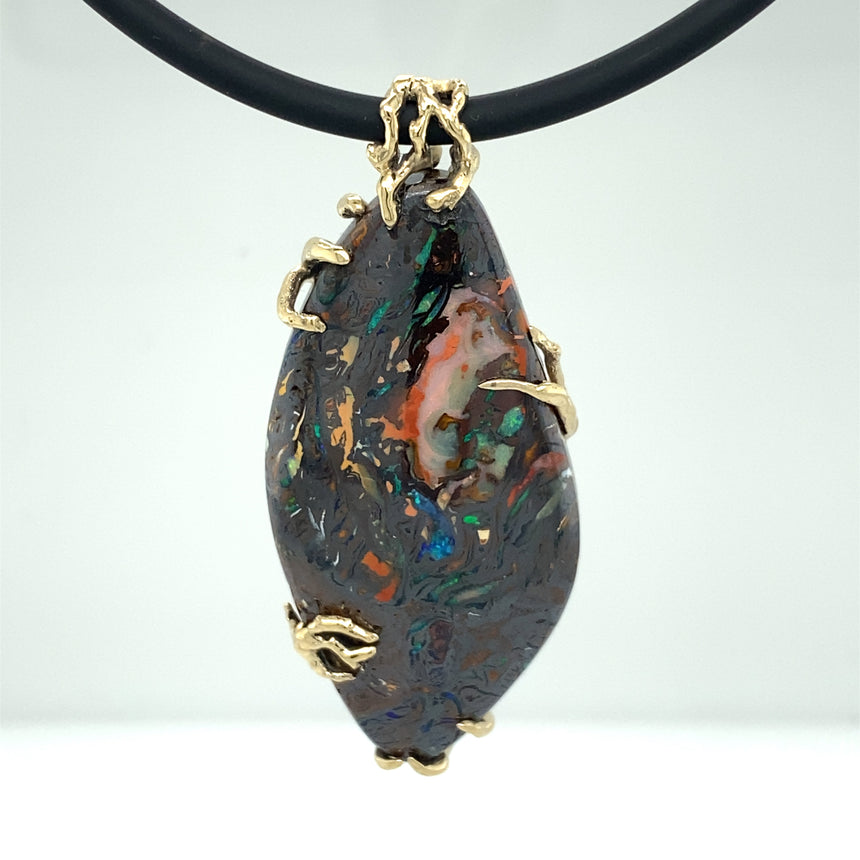 Koroit opal ‘Gold Tree’ pendant