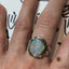 Opal, gold & silver ring