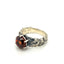 Burnt orange zircon & sterling silver ring